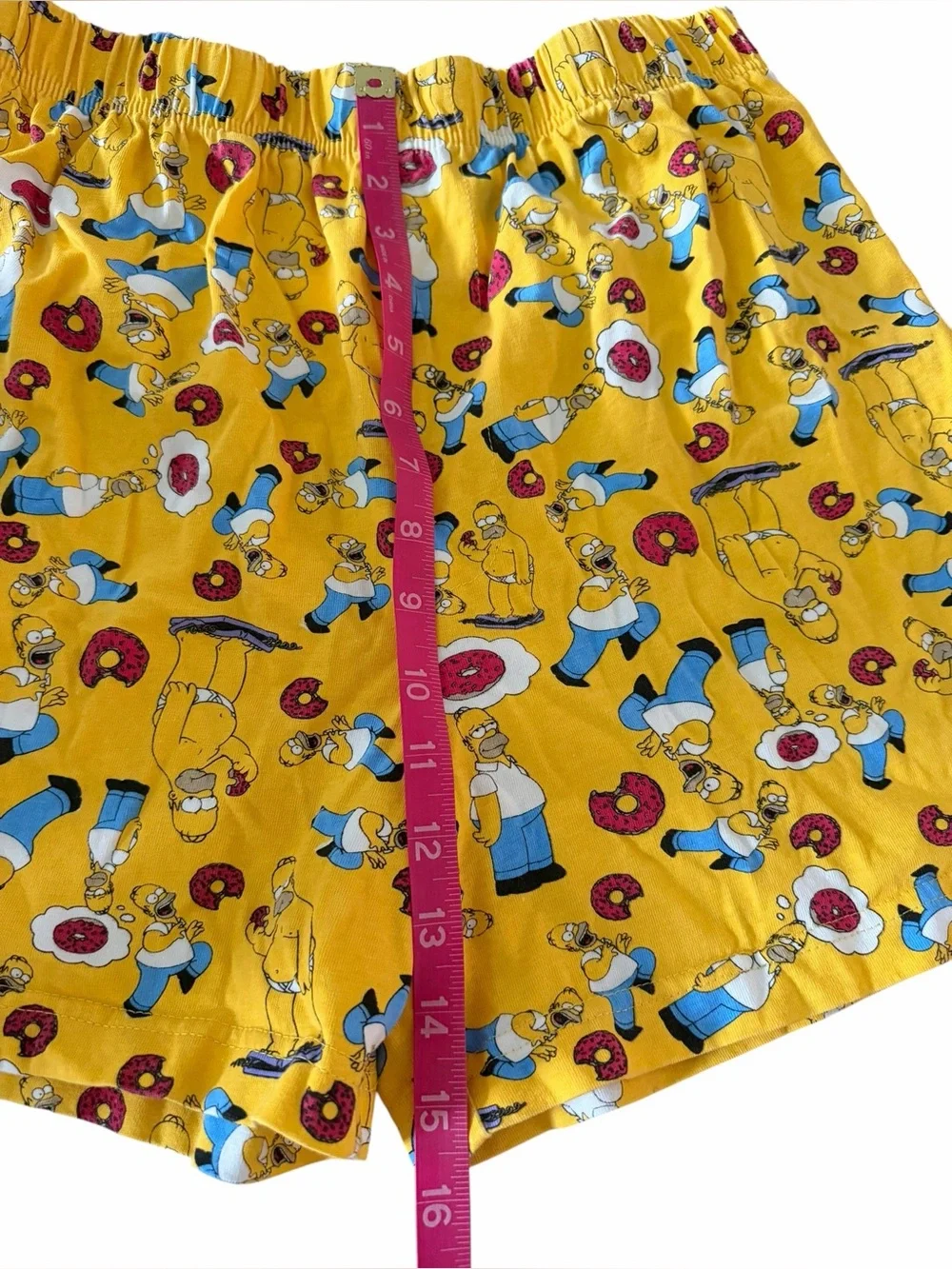 Men’s Universal Yellow Simpsons Cartoon Print pajama shorts